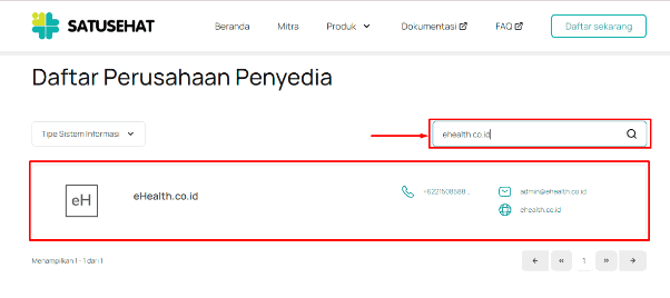 Vendor RME SATUSEHAT